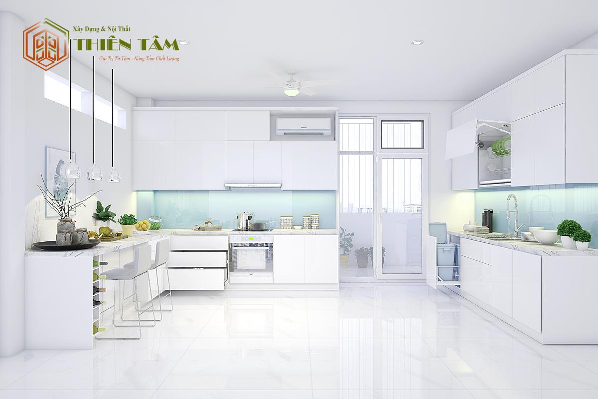 TỦ BẾP ACRYLIC HIỆN ĐẠI TB-CN18